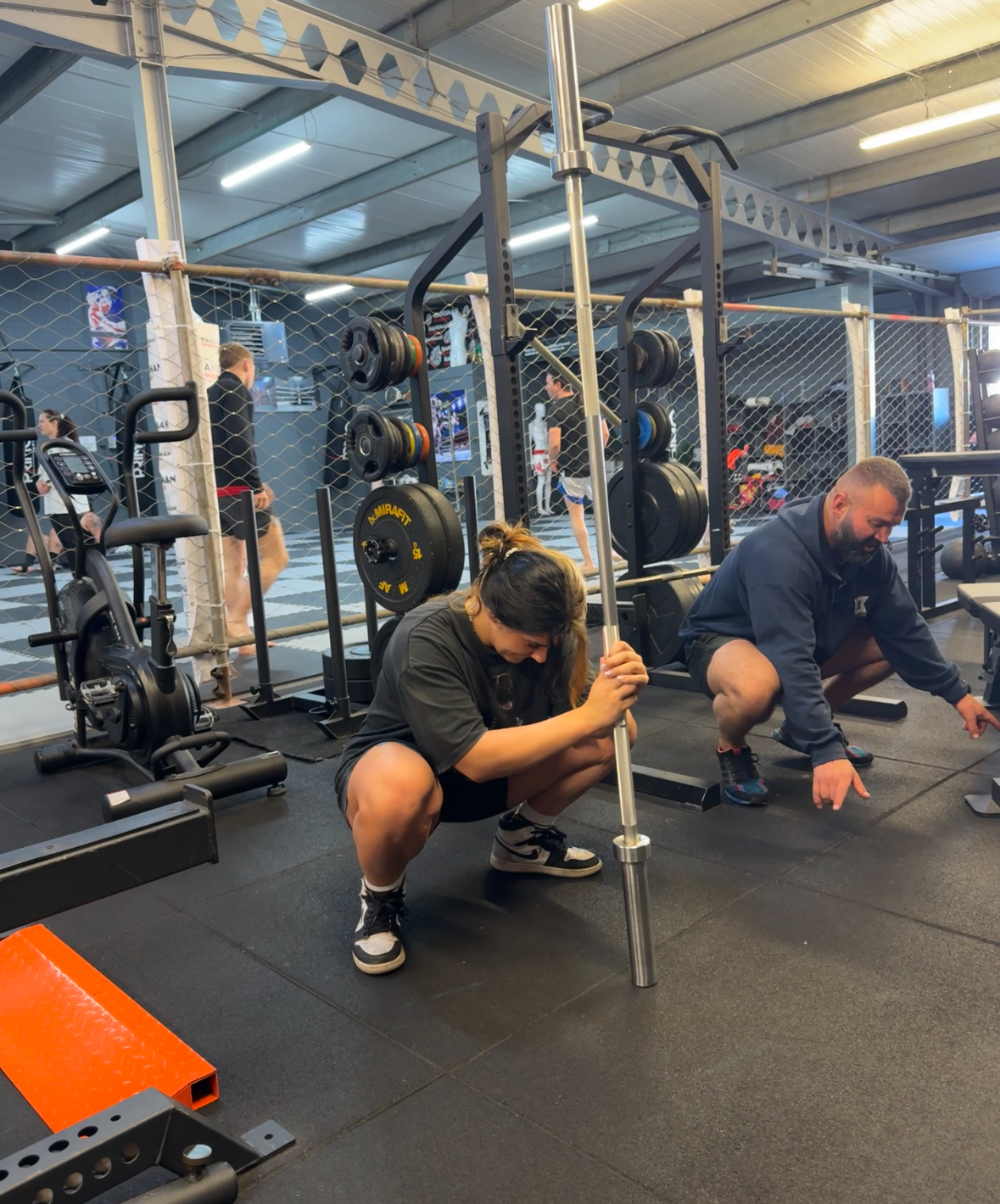 Coaching rowing form at Hanuman Muay Thai